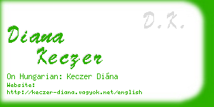 diana keczer business card